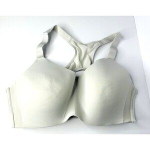 Avia Athletic Sports Bra XL D-DD Gray Padded Racer Back 4-Hook Adjustable